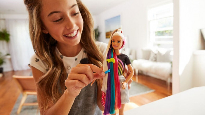 Barbie Rainbow Sparkle Hair Doll $9 @ Amazon Canada