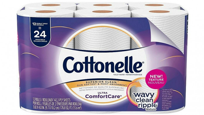 Cottonelle Ultra Comfort Care Double Roll Toilet Paper (12 Rolls) $4.99 Shipped @ Staples