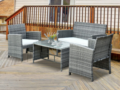 Outsunny 4Pcs Rattan Sofa Set $439.99