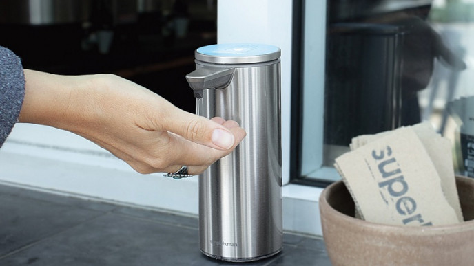 simplehuman 9 oz. Touch-Free Soap Dispenser (Stainless Steel) $29.99 @ Best Buy