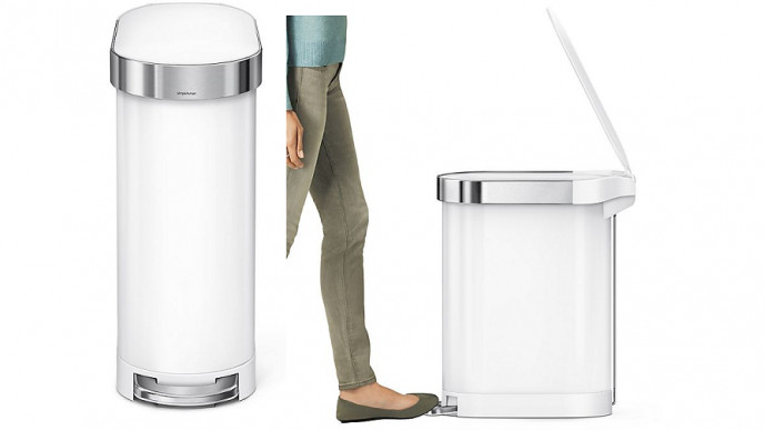Simplehuman Slim 45-Liter Step-On Trash Can (White) $29.99 @ Bed, Bath & Beyond