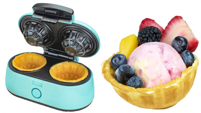 Brentwood TS-1402BL 1000w Double Waffle Bowl Maker $29.97 @ Amazon Canada