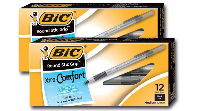 BIC Ultra Round Stic Grip Ballpoint Pens (12 Pack) $1.69 Shipped @ Staples