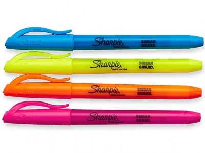 Sharpie Chisel Tip Highlighters (4pk) $2.19 Shipped @ Staples