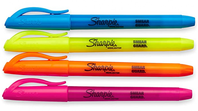 Sharpie Chisel Tip Highlighters (4pk) $2.19 Shipped @ Staples