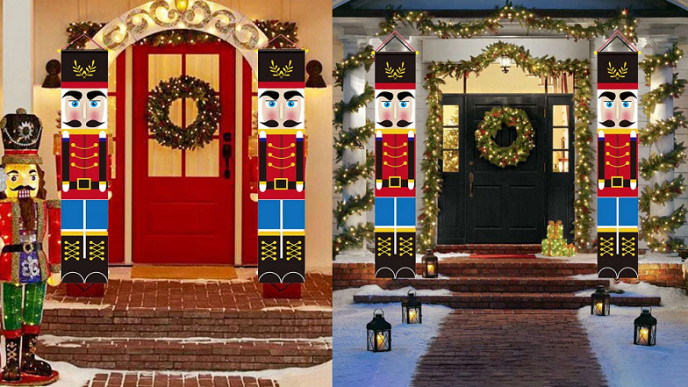 2pcs Christmas Nutcracker Door Decorations $11 @ Shein Canada
