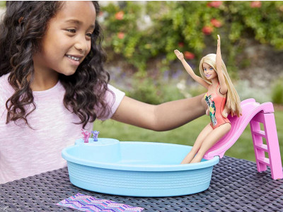 Barbie Doll & Pool Playset $14