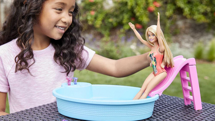 Barbie Doll & Pool Playset $14