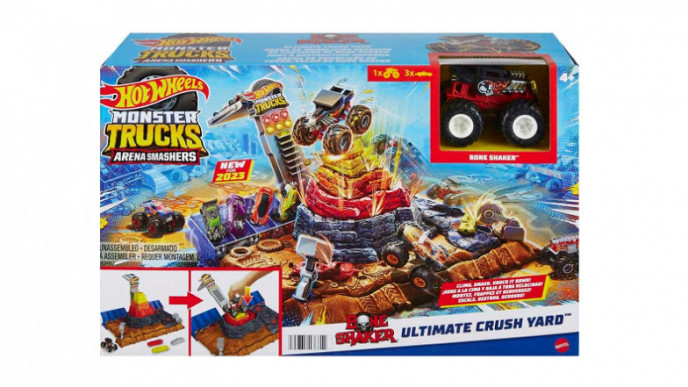 Hot Wheels Monster Trucks Arena Smashers Bone Shaker Ultimate Crush Yard Playset $15.45 @ Amazon
