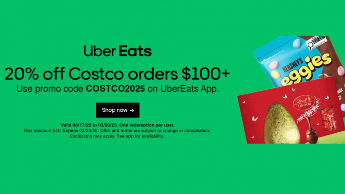 Save 20% on Costco Orders with Uber Eats