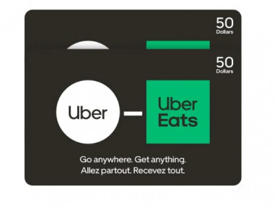 $100 Uber/Ubereats Gift Cards for $80
