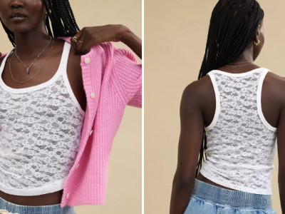 70% off Aerie Vintage Lace Tank Top
