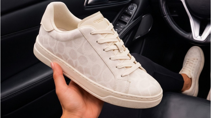 Coach High Line Signature Canvas Sneakers Now $80 (Reg. $160)