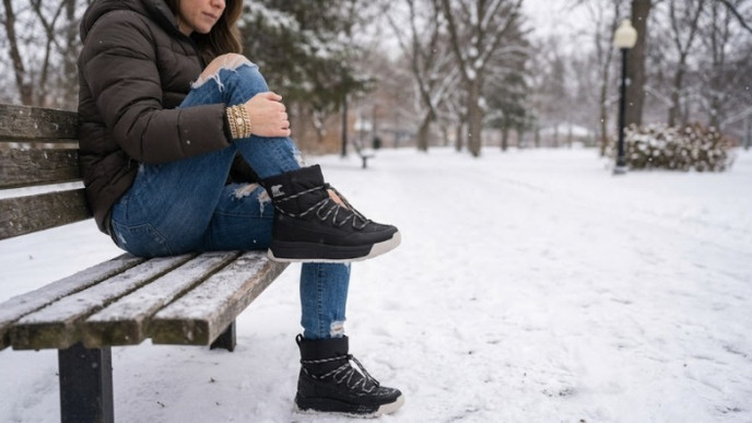 Sorel Winter Boot Now $74.98 (Reg. $150.00) in Black/Sea Salt