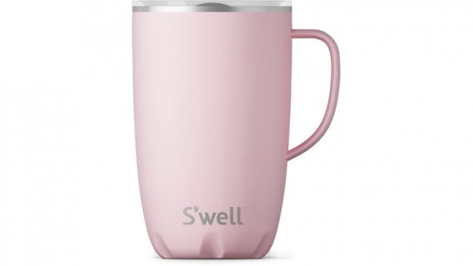 S'well Travel Mug with Handle 16 oz Now $13.35 in Pink Topaz (Reg. $19.39)