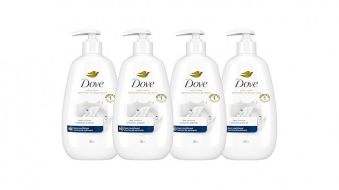 Dove Advanced Care Deep Moisture Hand Wash, 4-Pack Now $10.54 (Reg. $18.89)