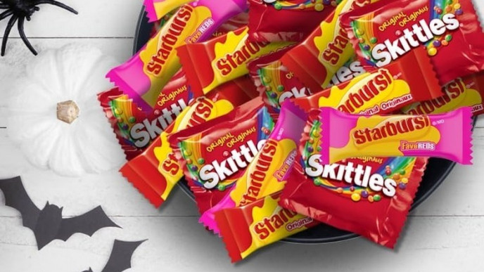SKITTLES and STARBURST Halloween Candy, 70 count Now $13.20 (Reg. $35.99)