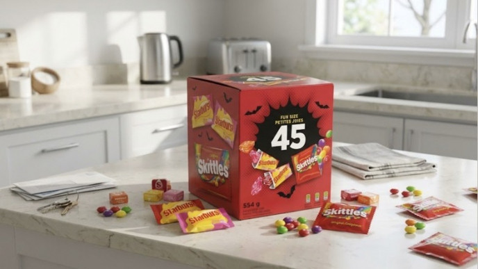 SKITTLES and STARBURST Halloween Fun Size Candies, 45 Pack Now $9.30 (Reg. $29.50)