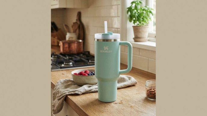 Stanley Quencher H2.0 Tumbler 40 oz Now $29.50 in Seafoam (Reg. $59)