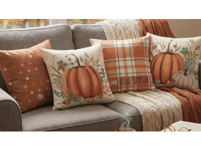 Fall Pumpkin Pillow Covers 4-Pack $13.99