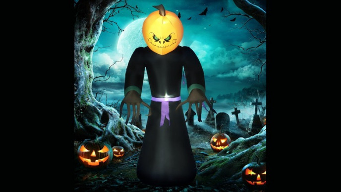 HOMCOM 7ft Pumpkin Reaper Inflatable Now $56.99 (Reg. $99.99)