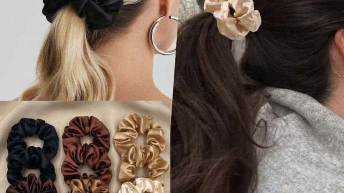 20% off HWZENQZ 12-Pack Large Silk Satin Scrunchies - Now $13 (Reg. $16)