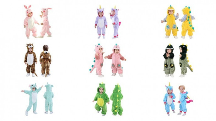 TONWHAR Kids' Hooded Animal Costume Rompers From $37