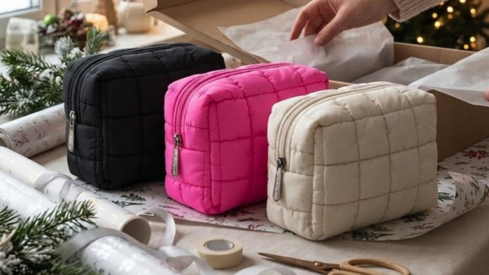 E-Tree Quilted Makeup Bag Now $20
