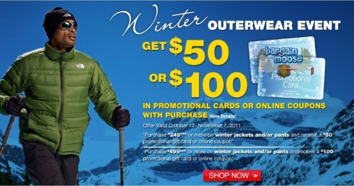 Sport Chek Canada 50100 Gift Card With Winter Outerwear Purchase