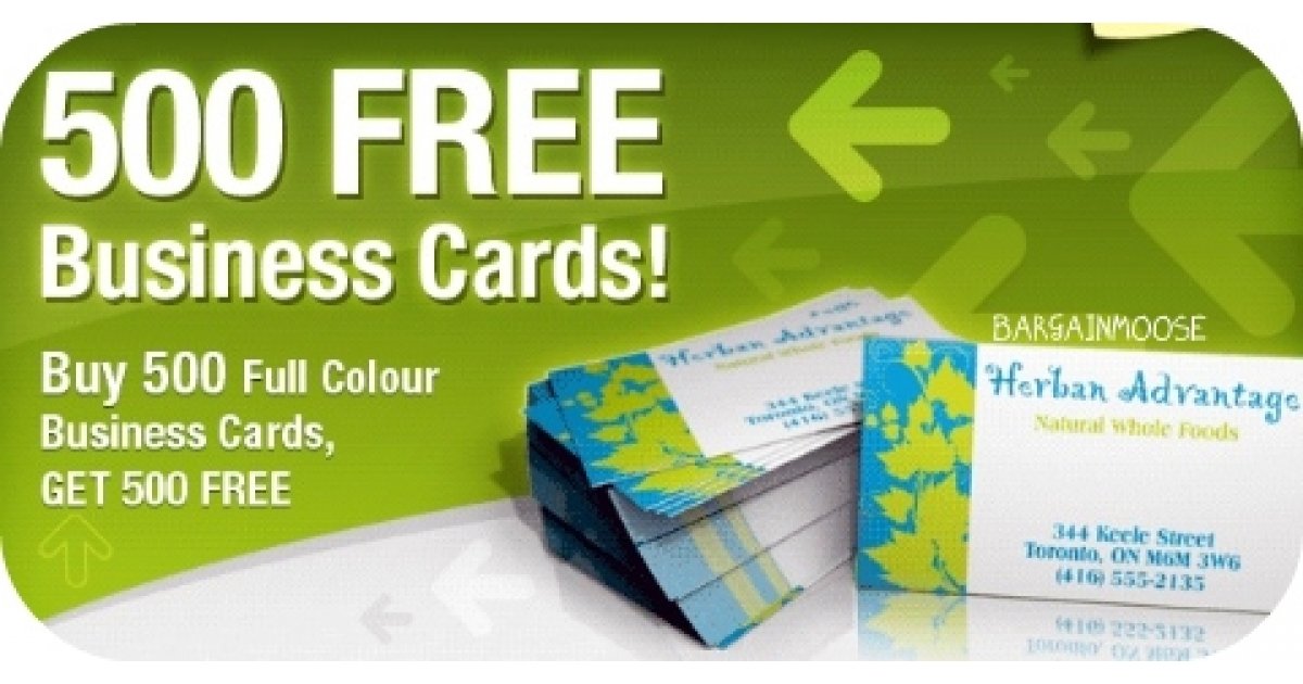Staples Buy 500 Business Cards Get 500 Free