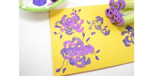 Celery Flower Stamping Craft For The Kiddos!