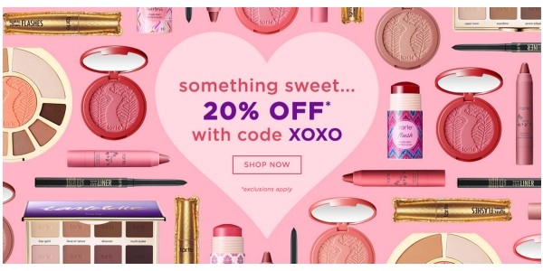 Up to 50% Off Sale Section + Extra 20% Off With Code @ Tarte Cosmetics