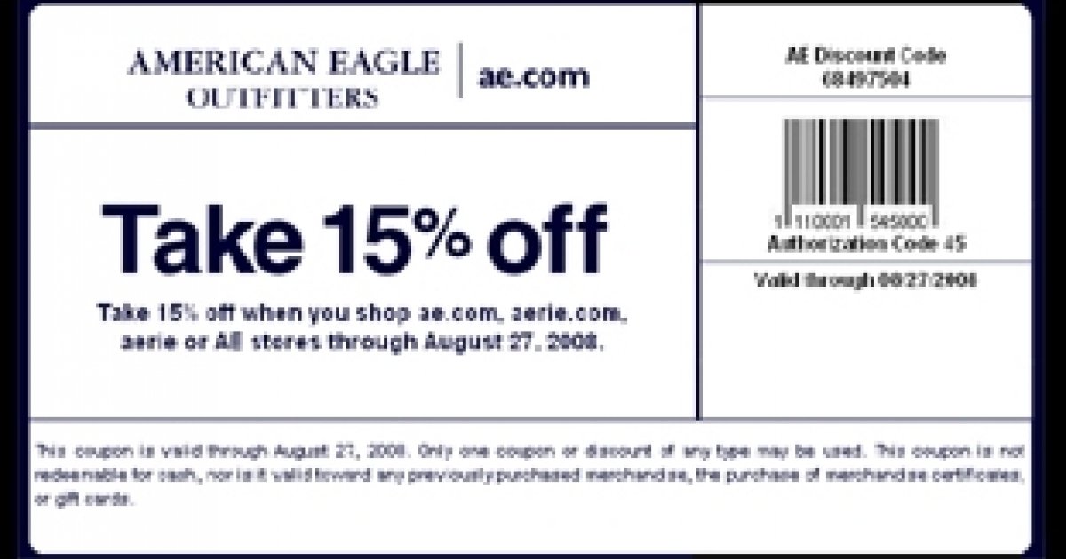 Ae coupon in store