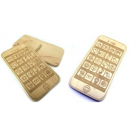 Personalized Wood Teether Phone for $16