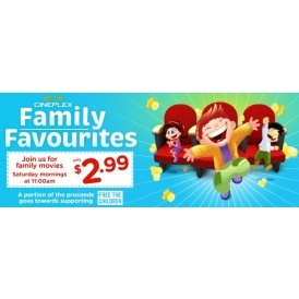 $3 Family Favourites Movies @ Cineplex