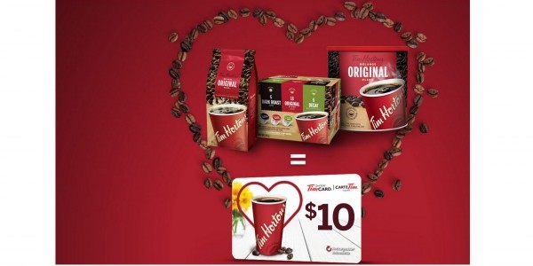 Tim Horton's $10 Gift Card W/Purchase Of 3 Tim Horton's Products In Grocery Store