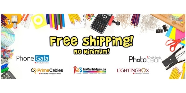 EXCLUSIVE Free Shipping @ 123Inkcartridges, Prime Cables, Phonegala, Photogear & Lightingbox!! TODAY! (EXPIRED)