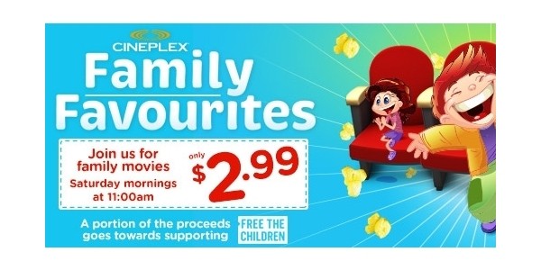 $3 Family Favourite Movies For June @ Cineplex Canada