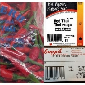 RECALL-Chili Peppers/Red Thai Chili Peppers