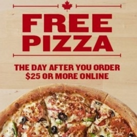 Spend $25 Or More, Get Free Pizza Later
