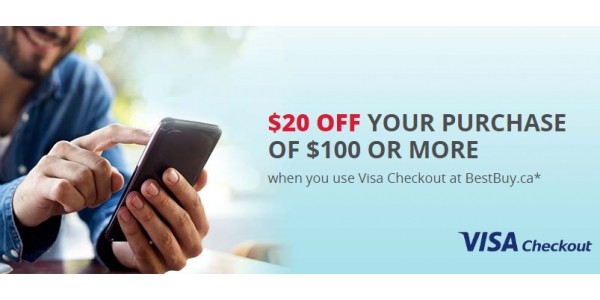 $20 Off $100 With Visa Checkout @ Best Buy Canada