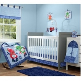 10 Piece Crib Set - Robots or Ladybugs?