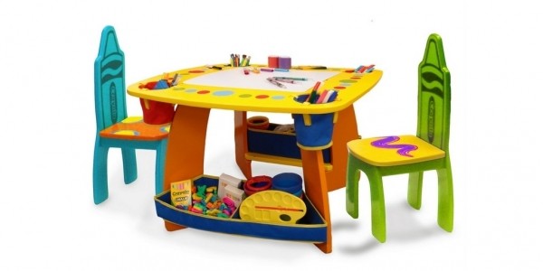Crayola Wooden Kids 3 Piece Table and Chair Set $111 W/Free Shipping @ Wayfair.ca