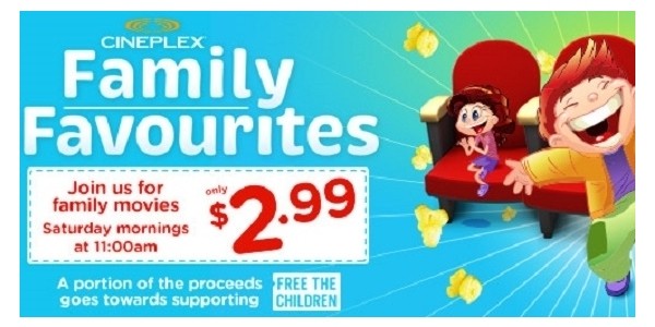 New $3 Family Favourite Movies For September @ Cineplex