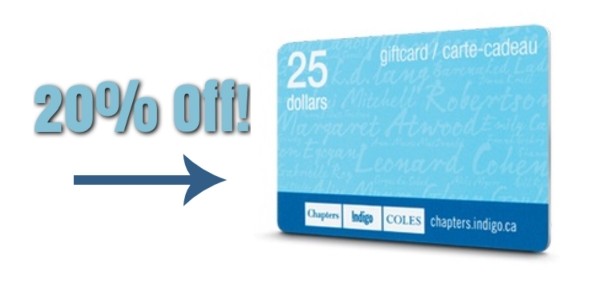 20% Off Chapters Indigo Gift Cards @ Loblaws