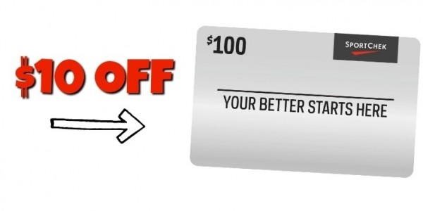 $10 Off $100 Sport Chek Gift Card @ eBay.ca