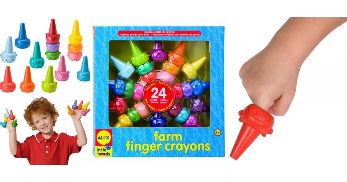 Early Learning Farm Finger Crayons 14 (reg. 24) Amazon.ca