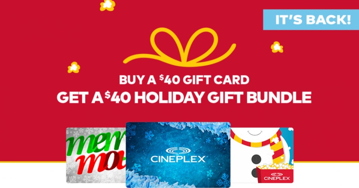 40 Holiday Gift Bundle With 40 Gift Card Cineplex Canada