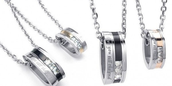 "I Love You Till The End" Pendant & Necklace Set for Couples $29.99 @ Amazon Seller: KONOV