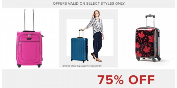 Flash Luggage Sale 75% Off Online Only @ Hudson's Bay